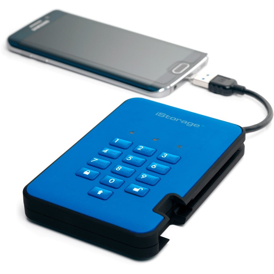 iStorage diskAshur2 HDD 2 TB | Secure Portable Hard Drive | Password Protected | Dust/Water-Resistant | Hardware Encryption IS-DA2-256-2000-BE