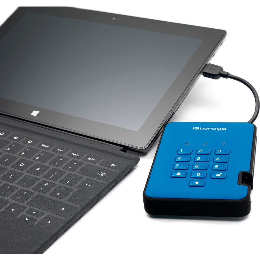iStorage diskAshur2 HDD 2 TB | Secure Portable Hard Drive | Password Protected | Dust/Water-Resistant | Hardware Encryption IS-DA2-256-2000-BE