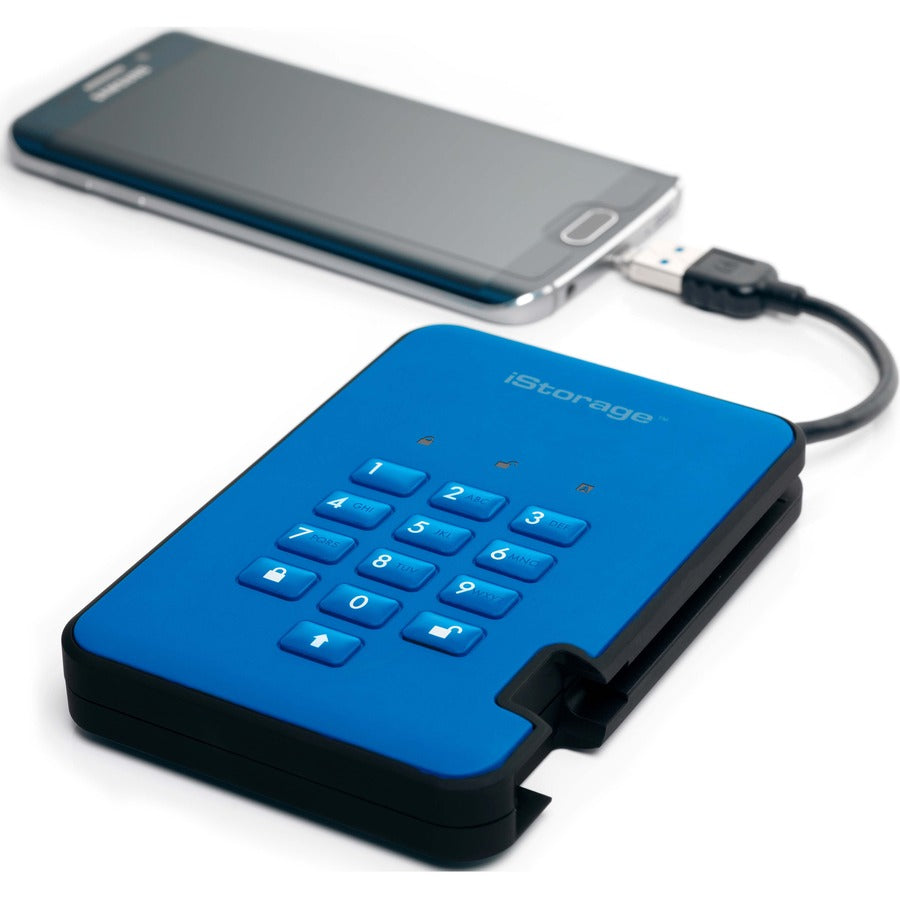iStorage diskAshur2 HDD 2 TB | Secure Portable Hard Drive | Password Protected | Dust/Water-Resistant | Hardware Encryption IS-DA2-256-2000-BE