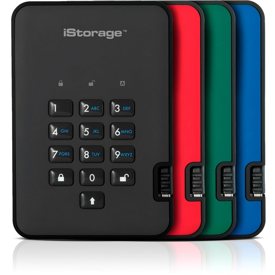 iStorage diskAshur2 HDD 4 TB | Secure Portable Hard Drive | Password Protected | Dust/Water-Resistant | Hardware Encryption IS-DA2-256-4000-B