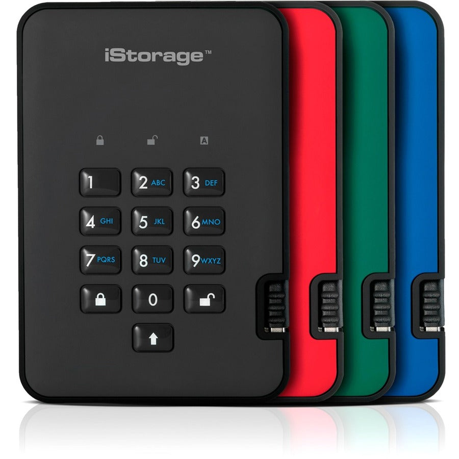iStorage diskAshur2 HDD 5 TB | Secure Portable Hard Drive | Password Protected | Dust/Water-Resistant | Hardware Encryption IS-DA2-256-5000-B